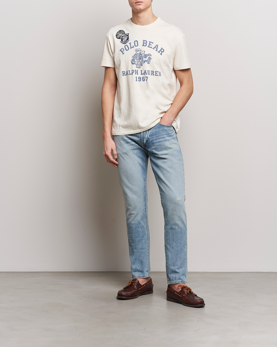 Herren | T-Shirts | Polo Ralph Lauren | Graphic Printed Crew Neck T-Shirt Deckwash White