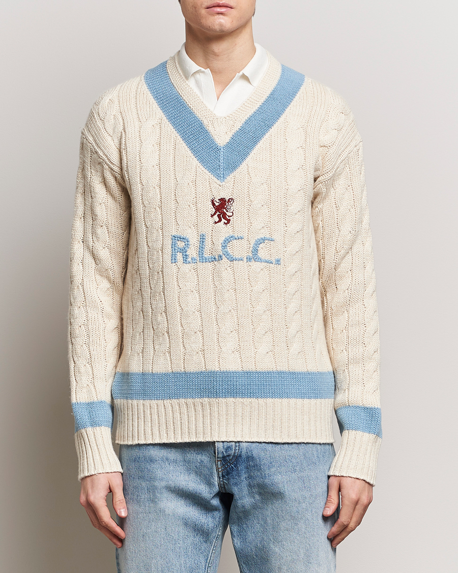 Herren | Sale | Polo Ralph Lauren | Cotton/Cashmere Cricket Knitted Sweater Parchment Cream