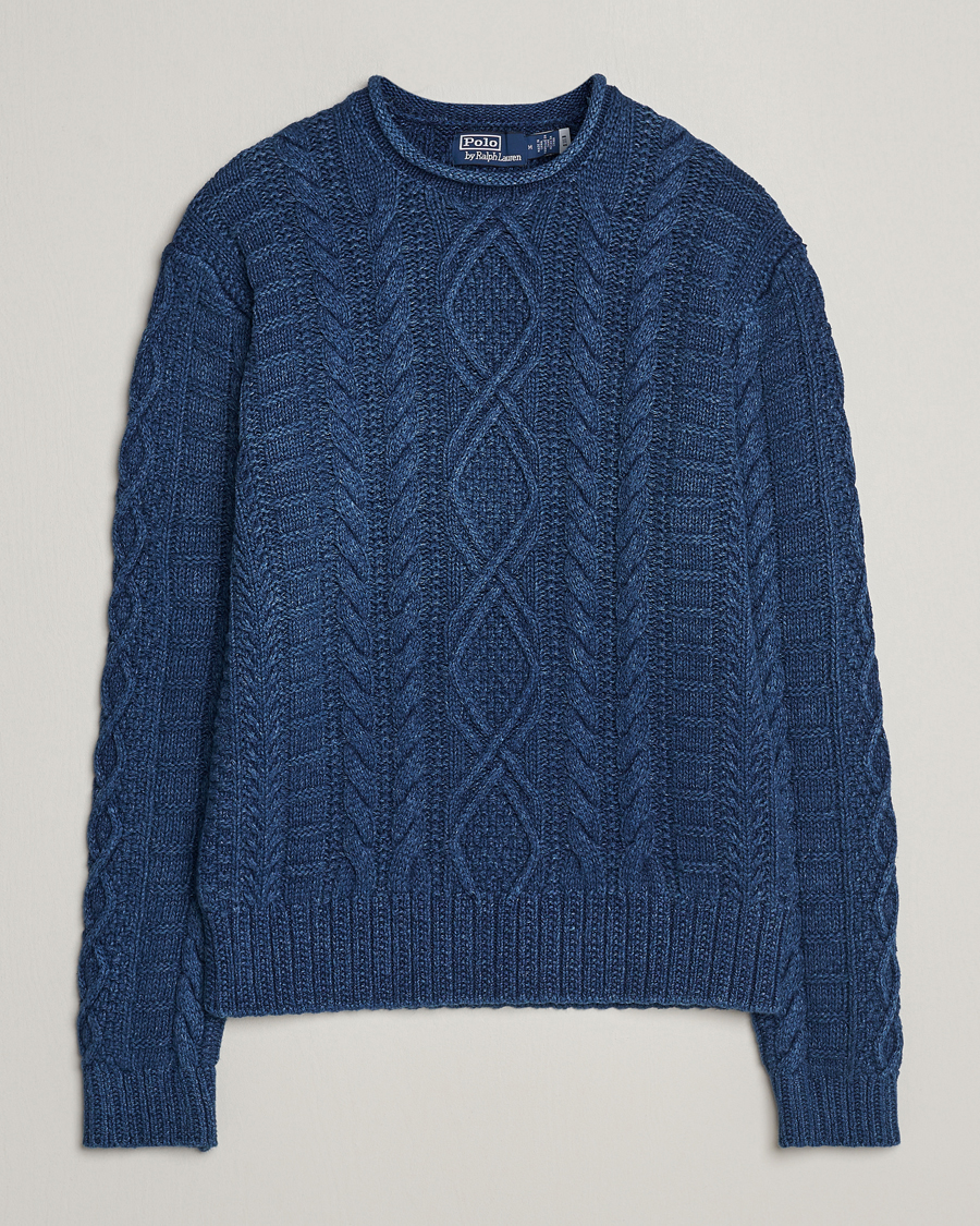 Herren | Pullover | Polo Ralph Lauren | Cotton Fisherman Sweater Indigo