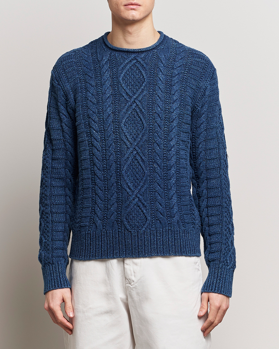 Herren | 20% sale | Polo Ralph Lauren | Cotton Fisherman Sweater Indigo