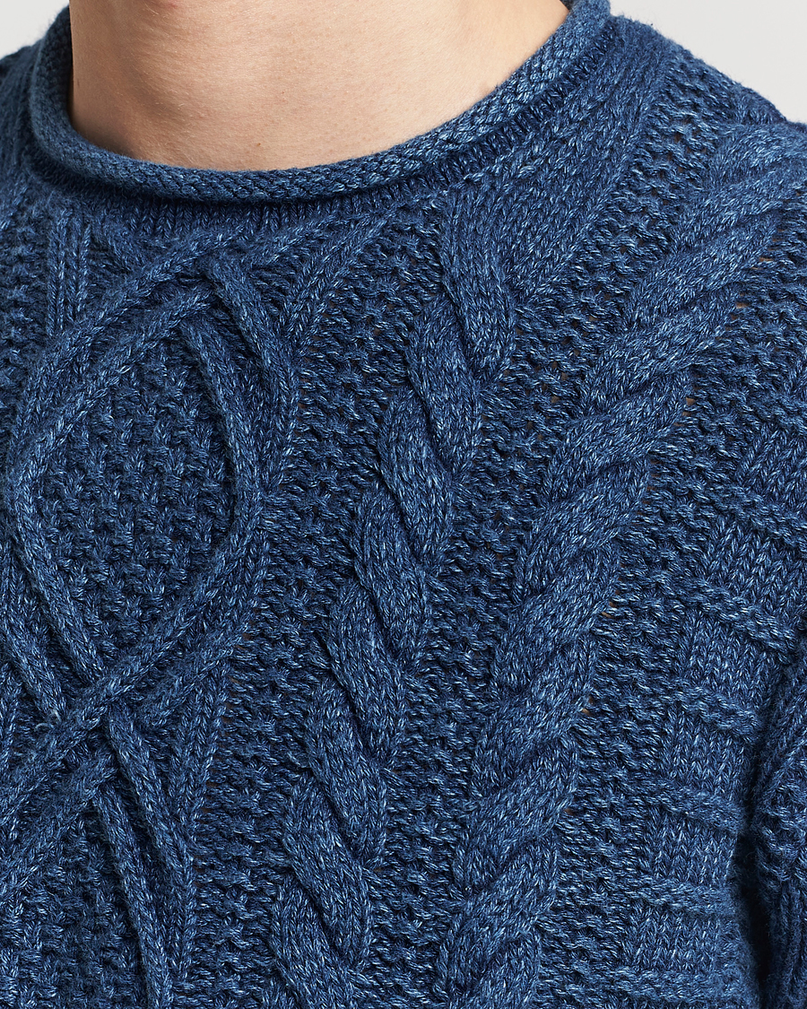 Herren | Pullover | Polo Ralph Lauren | Cotton Fisherman Sweater Indigo