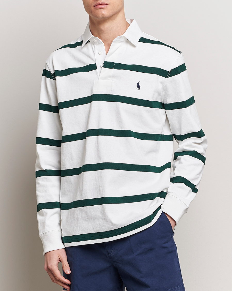 Herren | Pullover | Polo Ralph Lauren | Wimbledon Rugby Sweater White/Moss Agate