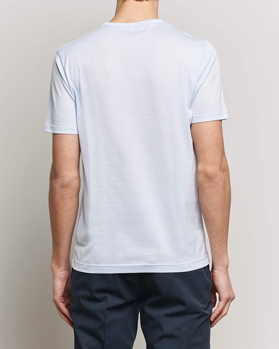 Herren | T-Shirts | Sunspel | Crew Neck Cotton Tee Light Blue