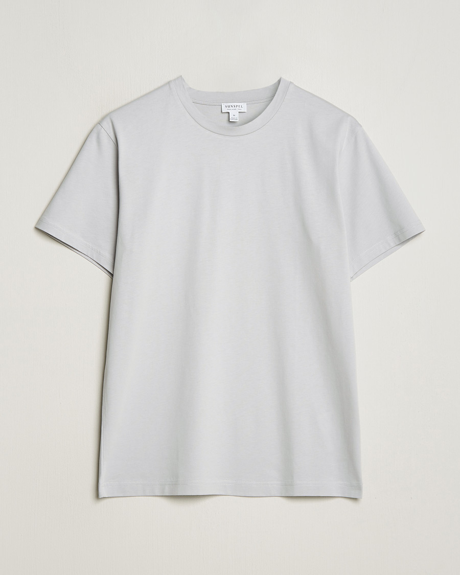 Herren | T-Shirts | Sunspel | Riviera Midweight Tee Smoke