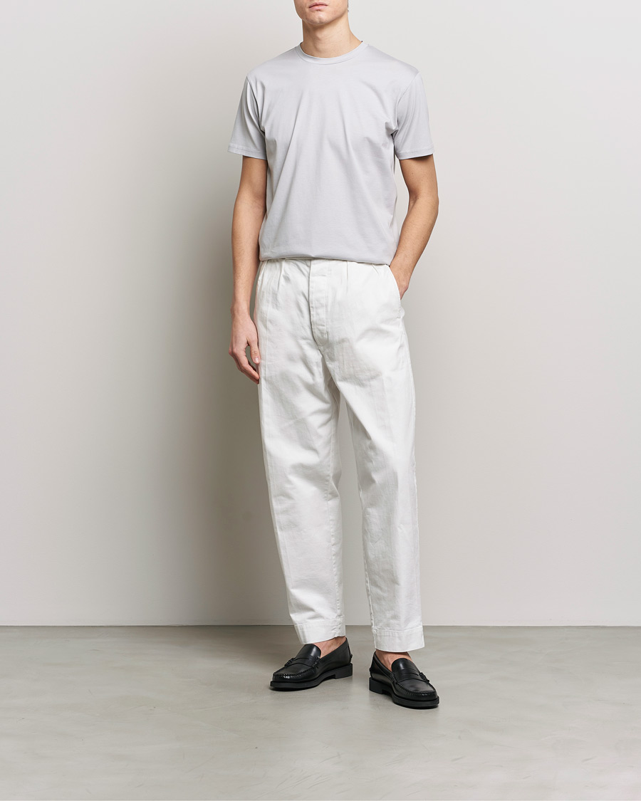 Herren | T-Shirts | Sunspel | Riviera Midweight Tee Smoke