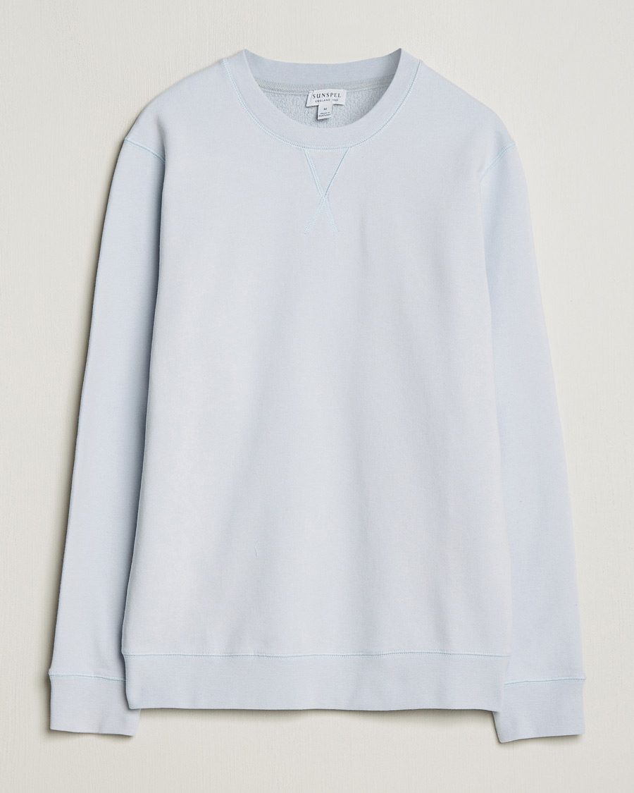 Herren | Pullover | Sunspel | Loopback Sweatshirt Light Blue