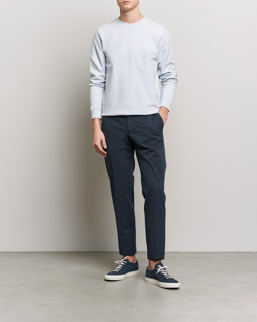 Herren | Pullover | Sunspel | Loopback Sweatshirt Light Blue