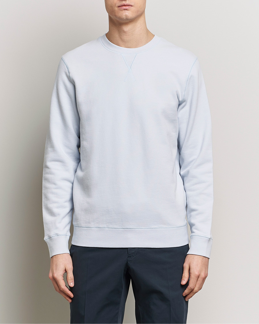 Herren | Pullover | Sunspel | Loopback Sweatshirt Light Blue