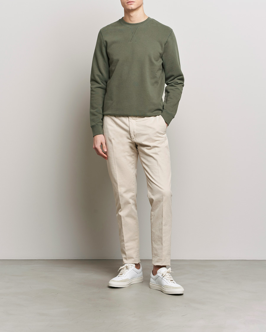 Herren | Pullover | Sunspel | Loopback Sweatshirt Khaki