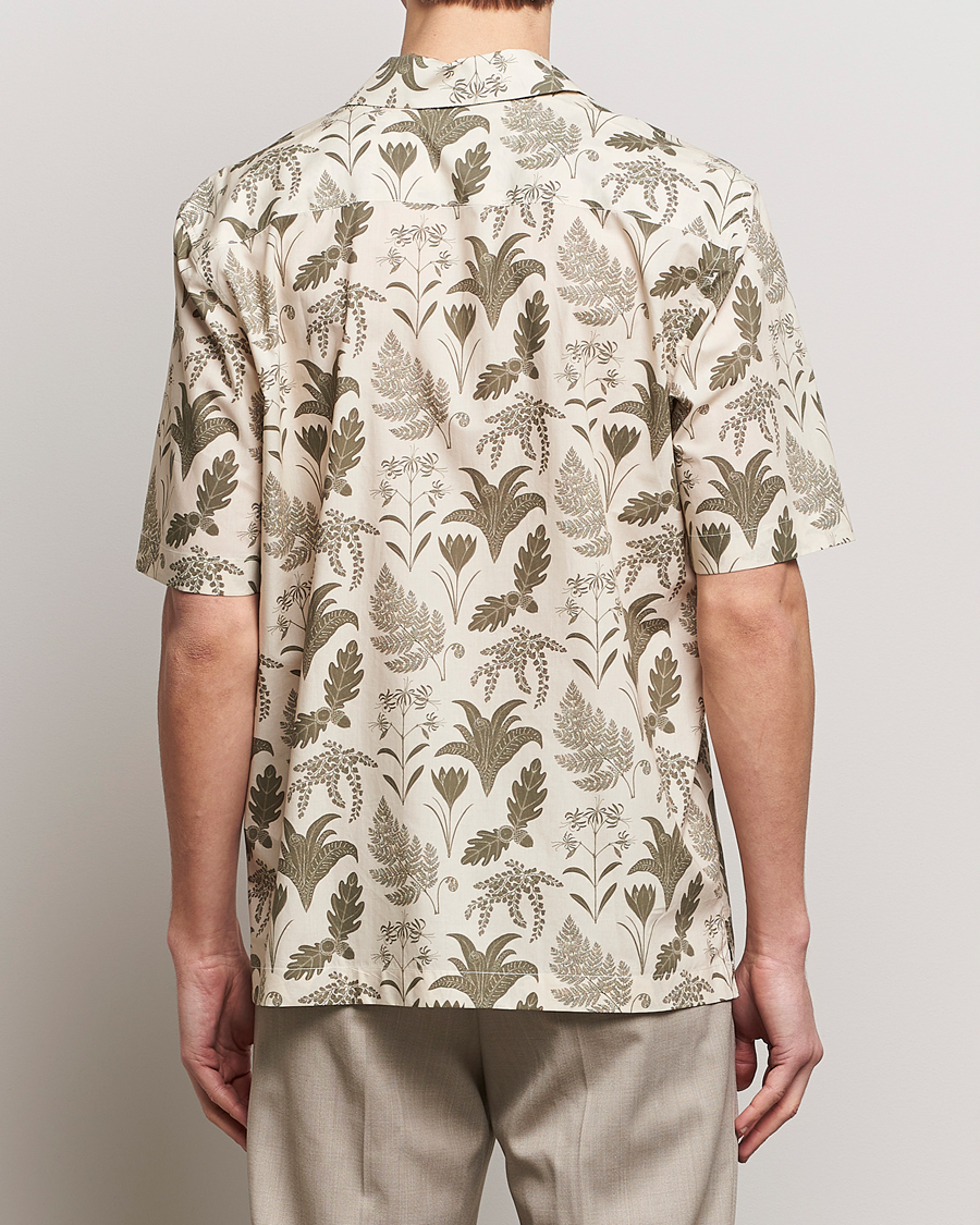 Herren | Hemden | Sunspel | Katie Scott Short Sleeve Printed Resort Shirt Ecru