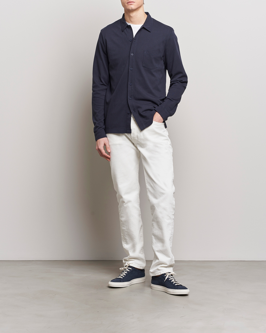 Herren | Hemden | Sunspel | Riviera Long Sleeve Shirt Navy