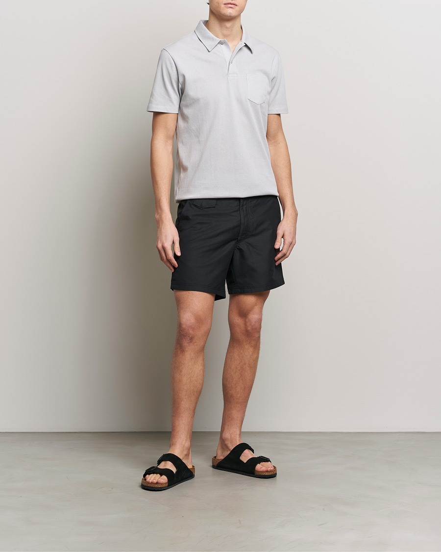 Herren | Badehosen | Sunspel | Recycled Seaqual Tailored Swim Shorts Black
