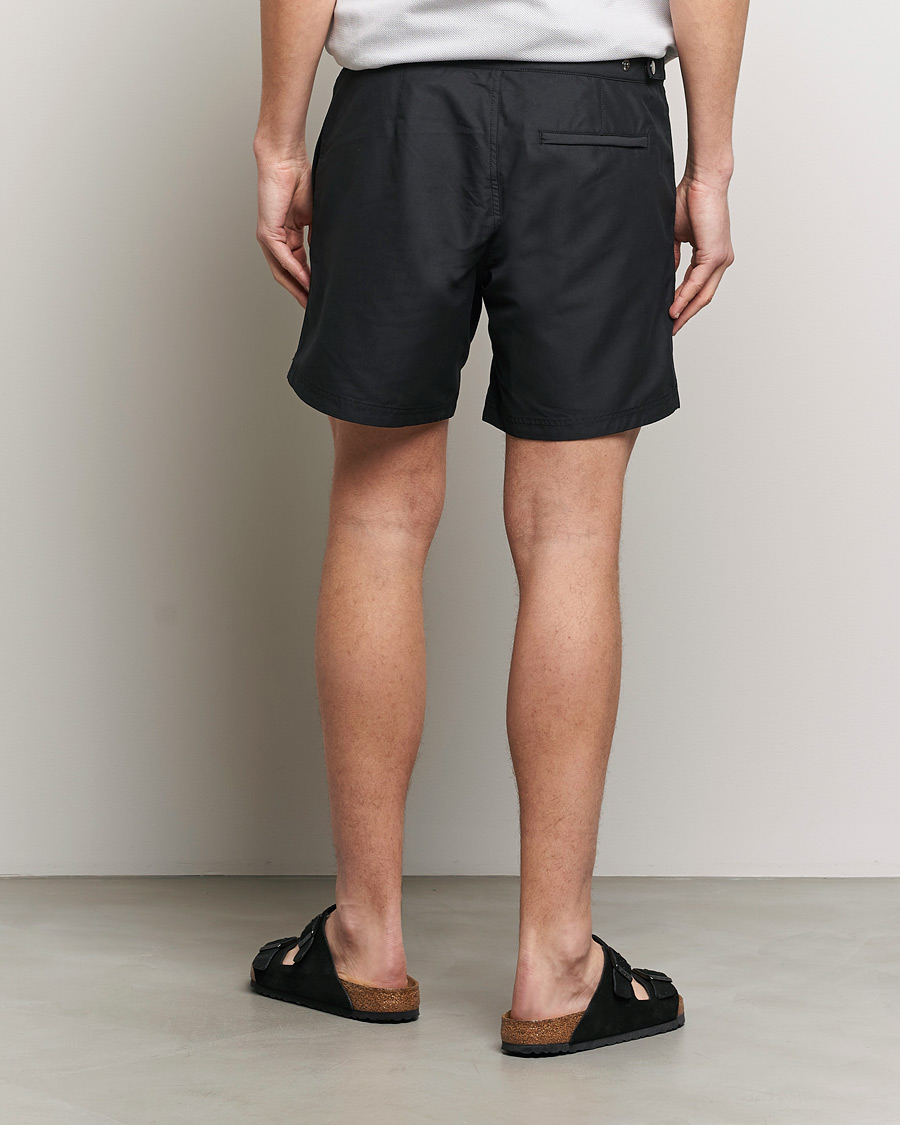 Herren | Badehosen | Sunspel | Recycled Seaqual Tailored Swim Shorts Black