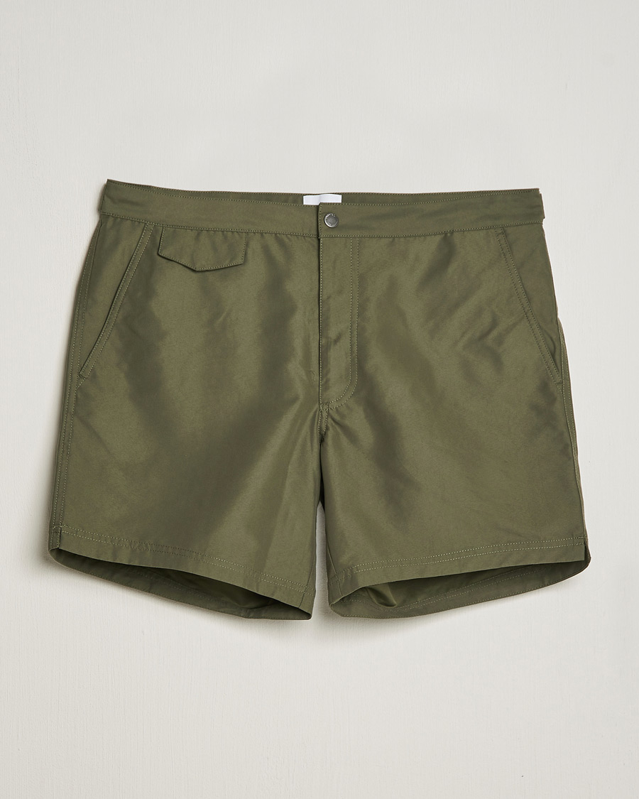 Herren | Badehosen | Sunspel | Recycled Seaqual Tailored Swim Shorts Hunter Green