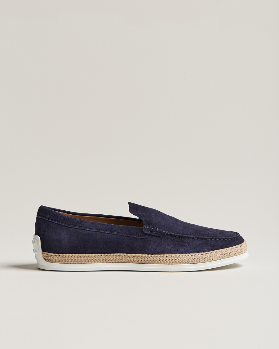 Herren | Tod's Raffia Loafer Navy Suede | Tod's | Raffia Loafer Navy Suede