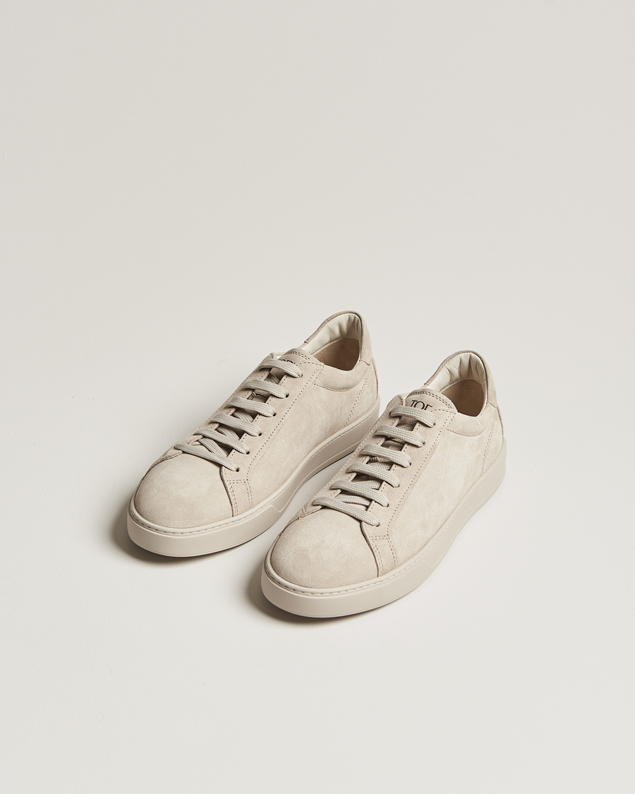 Herren | Tod's Cassetta Lacciata Sneaker Light Grey Suede | Tod's | Cassetta Lacciata Sneaker Light Grey Suede