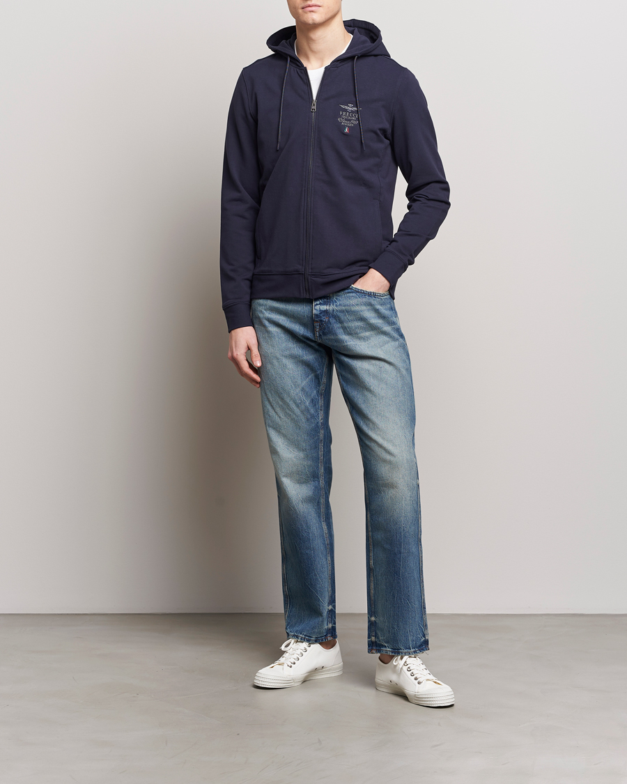 Herren | Pullover | Aeronautica Militare | Full Zip Hoodie Navy