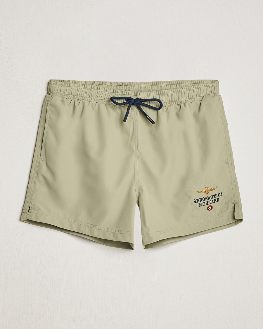 Herren | Badehosen | Aeronautica Militare | Costume Swim Shorts Sage Green