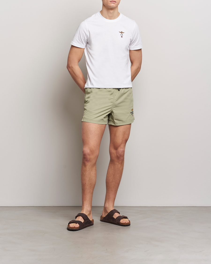 Herren | Badehosen | Aeronautica Militare | Costume Swim Shorts Sage Green