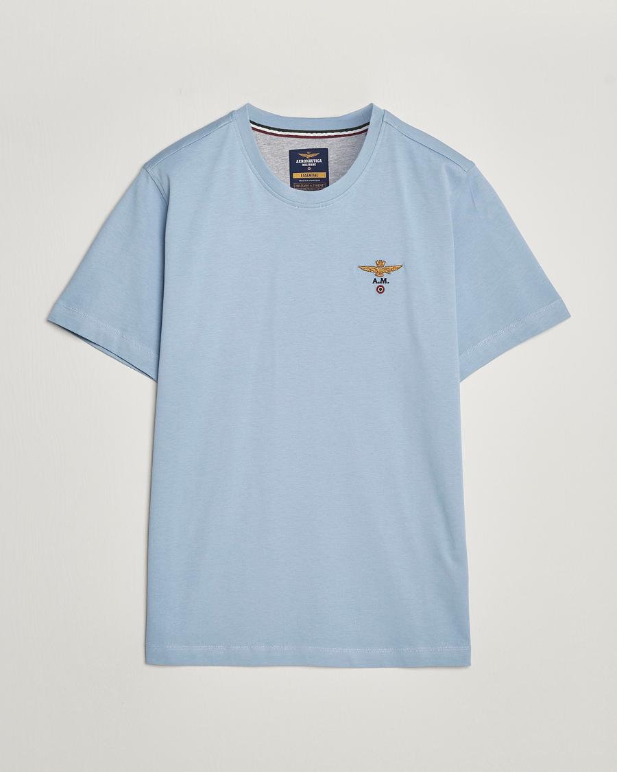 Herren | T-Shirts | Aeronautica Militare | TS1580 Crew Neck T-Shirt Glacier Blue