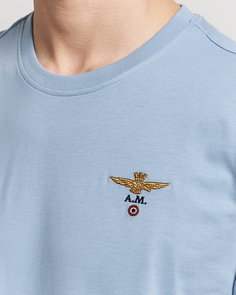 Herren | T-Shirts | Aeronautica Militare | TS1580 Crew Neck T-Shirt Glacier Blue