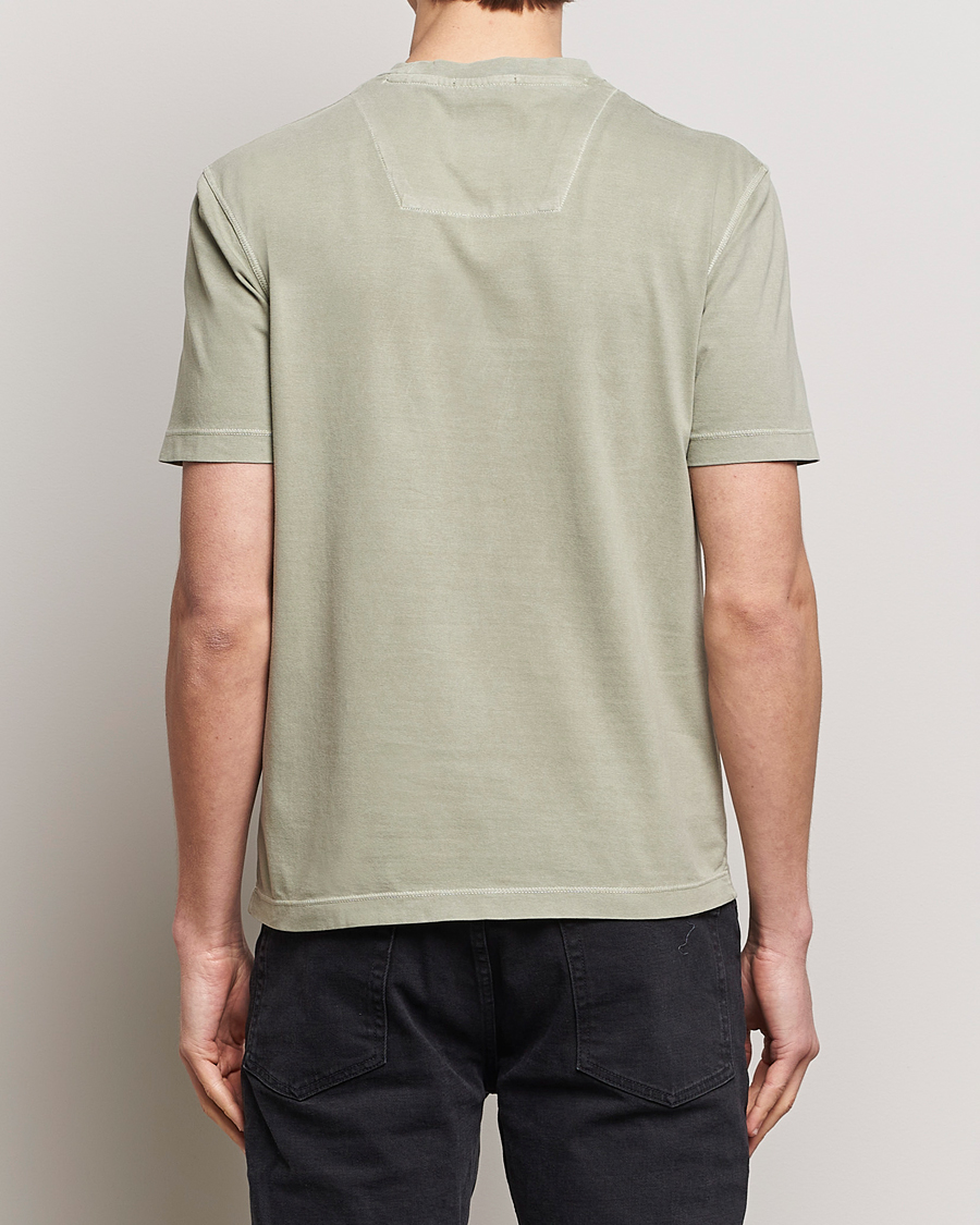 Herren | T-Shirts | Aeronautica Militare | Washed Crew Neck T-Shirt Sage Green