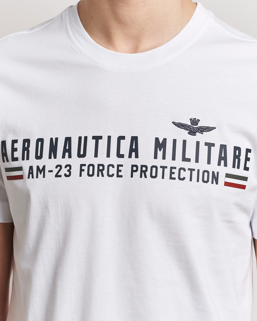 Herren | T-Shirts | Aeronautica Militare | Logo Crew Neck T-Shirt Off White