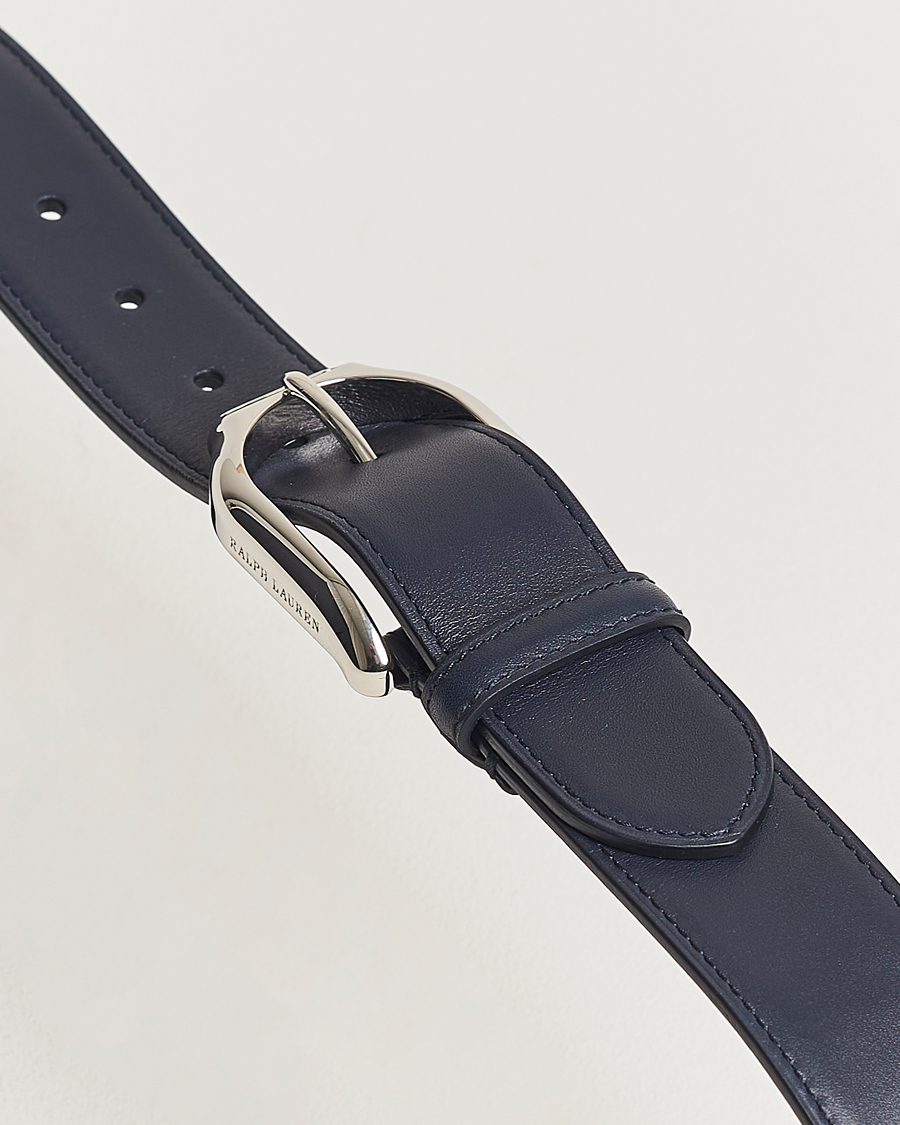 Herren | Ralph Lauren Purple Label Darwin Leather Belt Navy Calf | Ralph Lauren Purple Label | Darwin Leather Belt Navy Calf