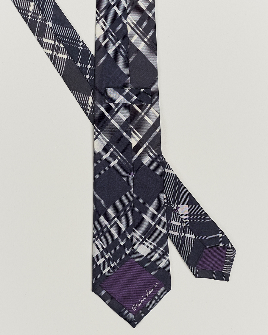 Herren | Ralph Lauren Purple Label | Ralph Lauren Purple Label | Monocolor Plaid Silk Tie Navy