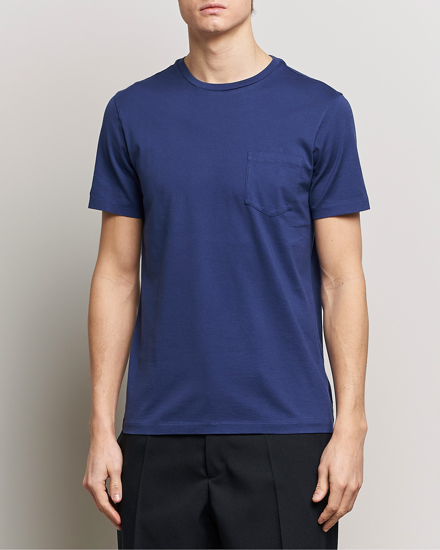 Herren | Ralph Lauren Purple Label | Ralph Lauren Purple Label | Garment Dyed Cotton T-Shirt Spring Navy