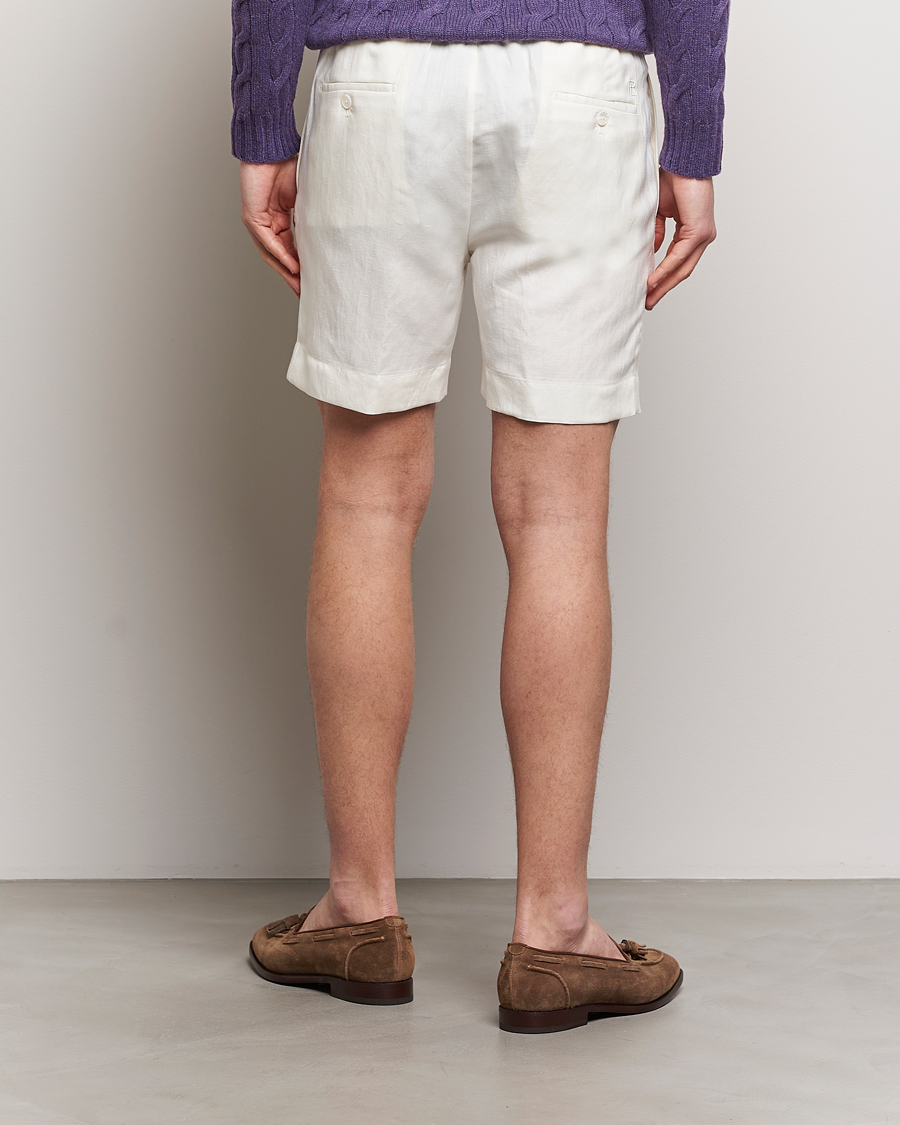 Herren | Shorts | Ralph Lauren Purple Label | Linen/Silk Drawstring Shorts White