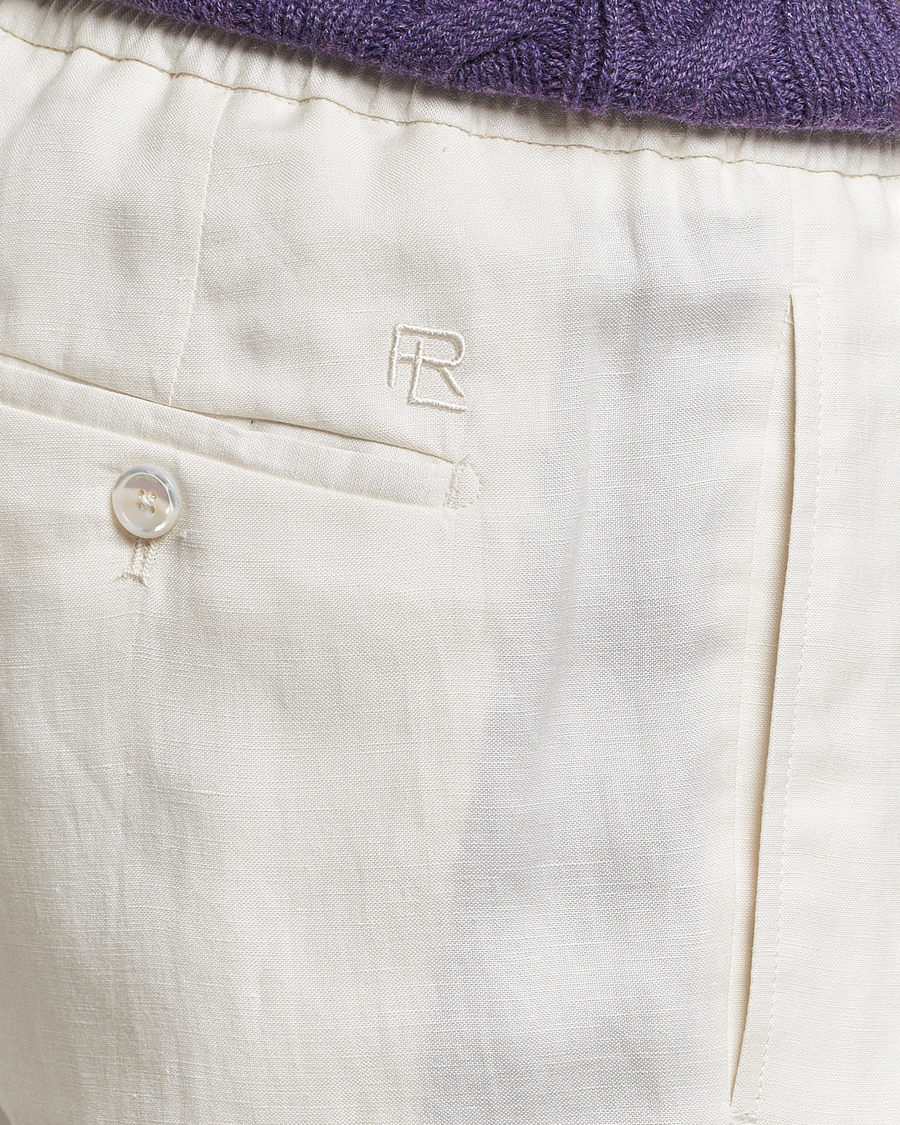 Herren | Shorts | Ralph Lauren Purple Label | Linen/Silk Drawstring Shorts White
