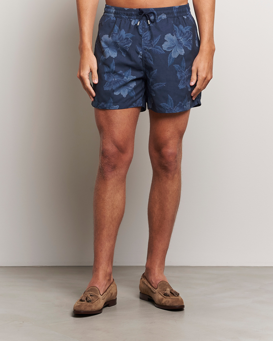 Herren | Badehosen | Ralph Lauren Purple Label | Amalfi Swim Shorts Navy Hibiscus