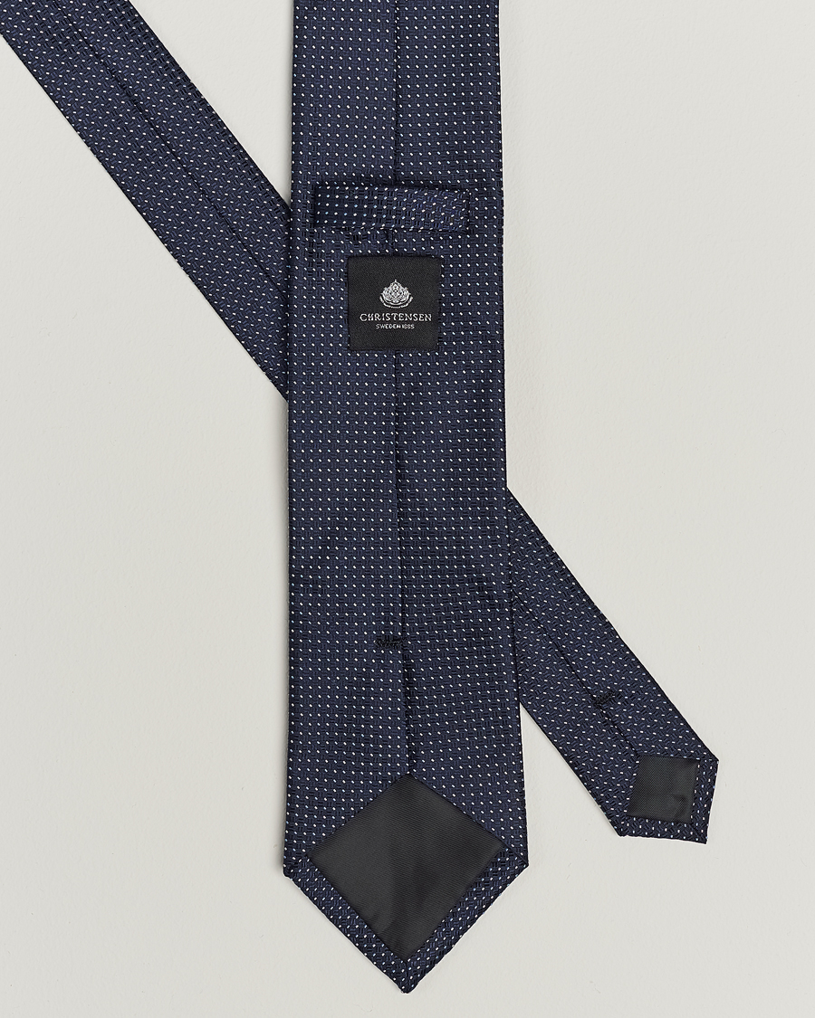 Herren | Amanda Christensen Box Set Silk Twill 8cm Tie With Pocket Square Navy | Amanda Christensen | Box Set Silk Twill 8cm Tie With Pocket Square Navy