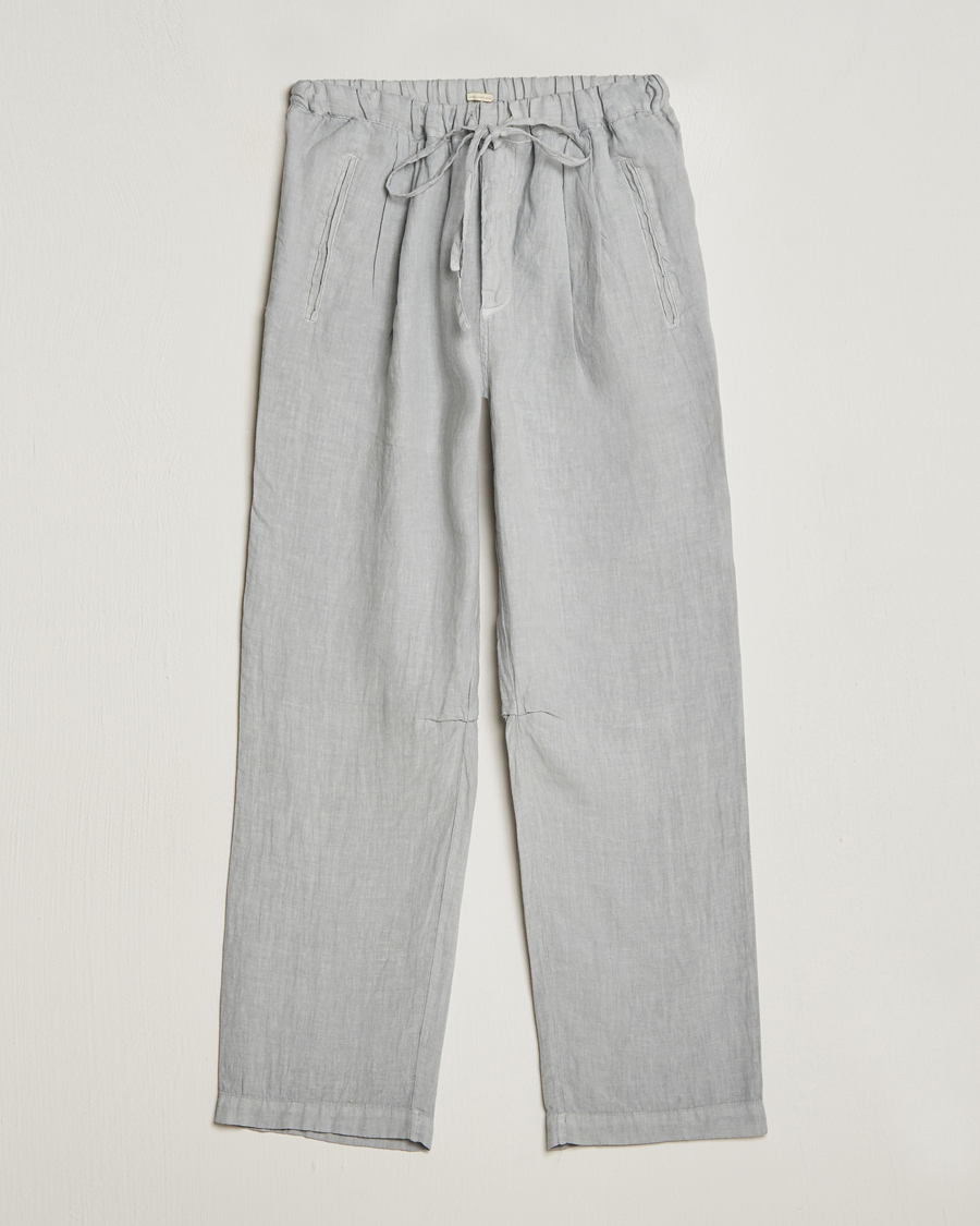 Herren | Hosen | Massimo Alba | Keywest Linen Drawstring Pants Light Grey