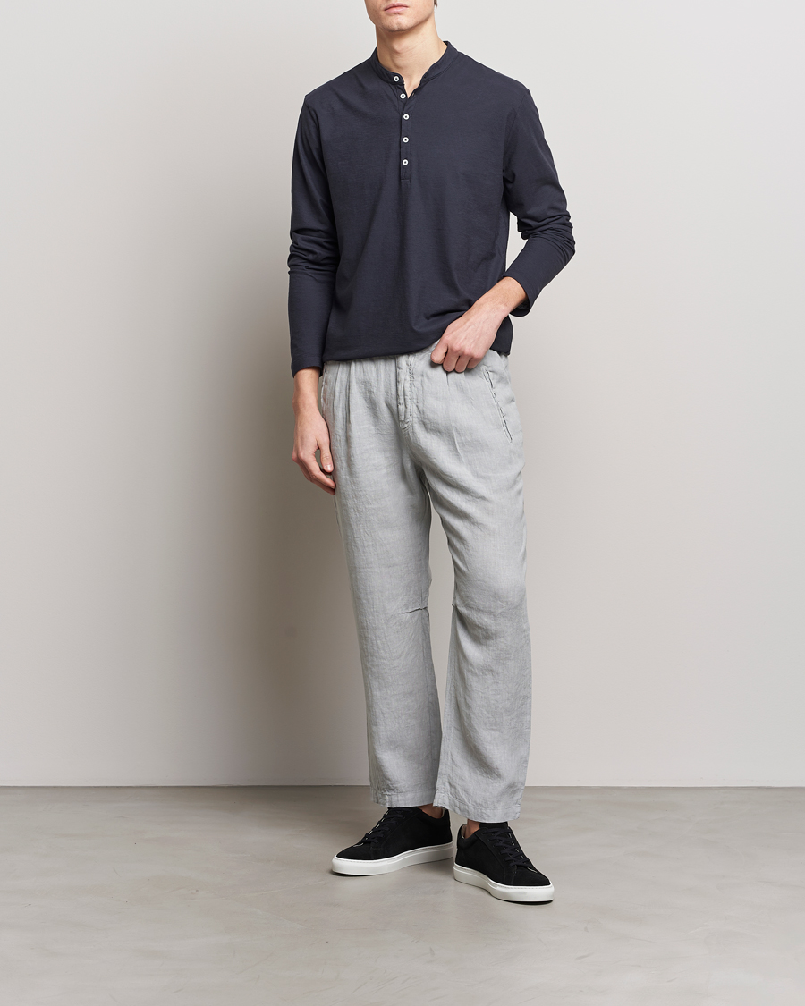 Herren | Hosen | Massimo Alba | Keywest Linen Drawstring Pants Light Grey