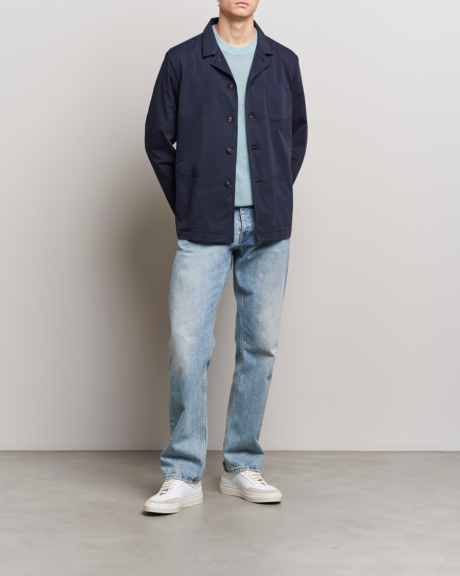 Herren | Hemden | Massimo Alba | Florida Stone Washed Shirt Jacket Navy