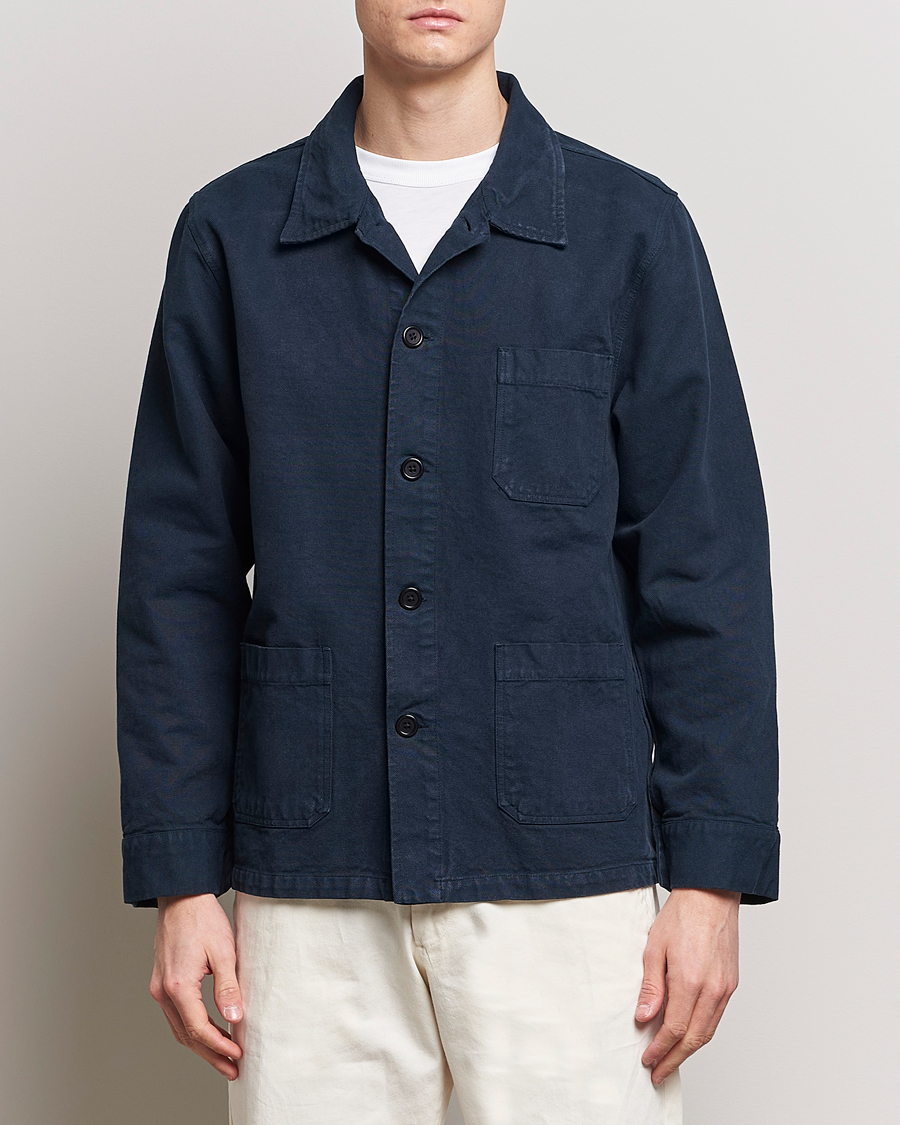 Herren | Freizeithemden | Colorful Standard | Organic Workwear Jacket Navy Blue
