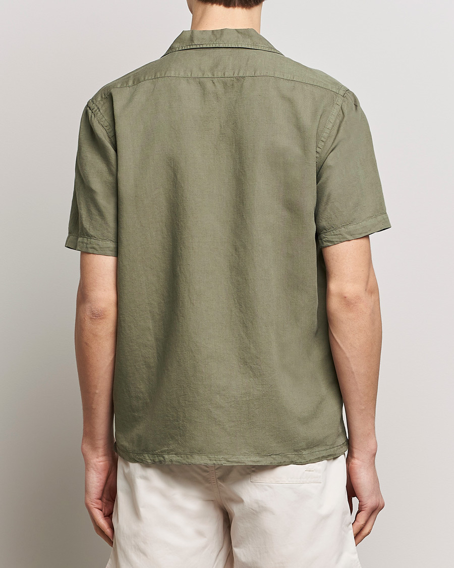 Herren | Hemden | Colorful Standard | Cotton/Linen Short Sleeve Shirt Dusty Olive