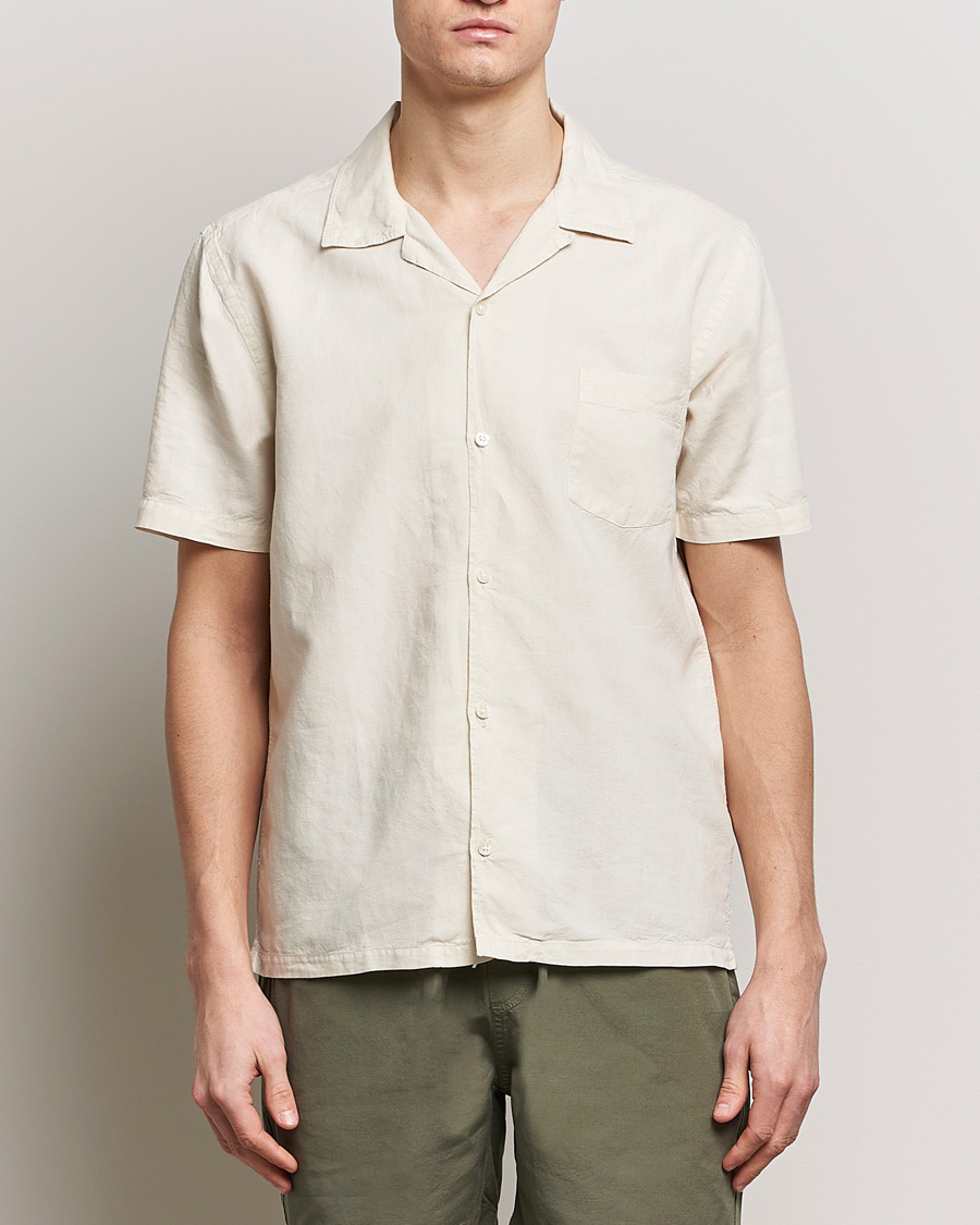 Herren | Neue Produktbilder | Colorful Standard | Cotton/Linen Short Sleeve Shirt Ivory White