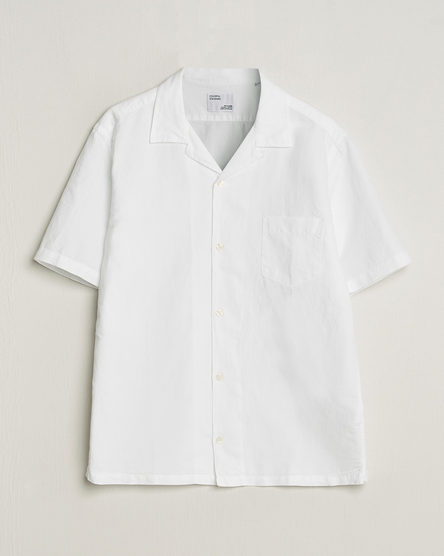 Herren | Hemden | Colorful Standard | Cotton/Linen Short Sleeve Shirt Optical White