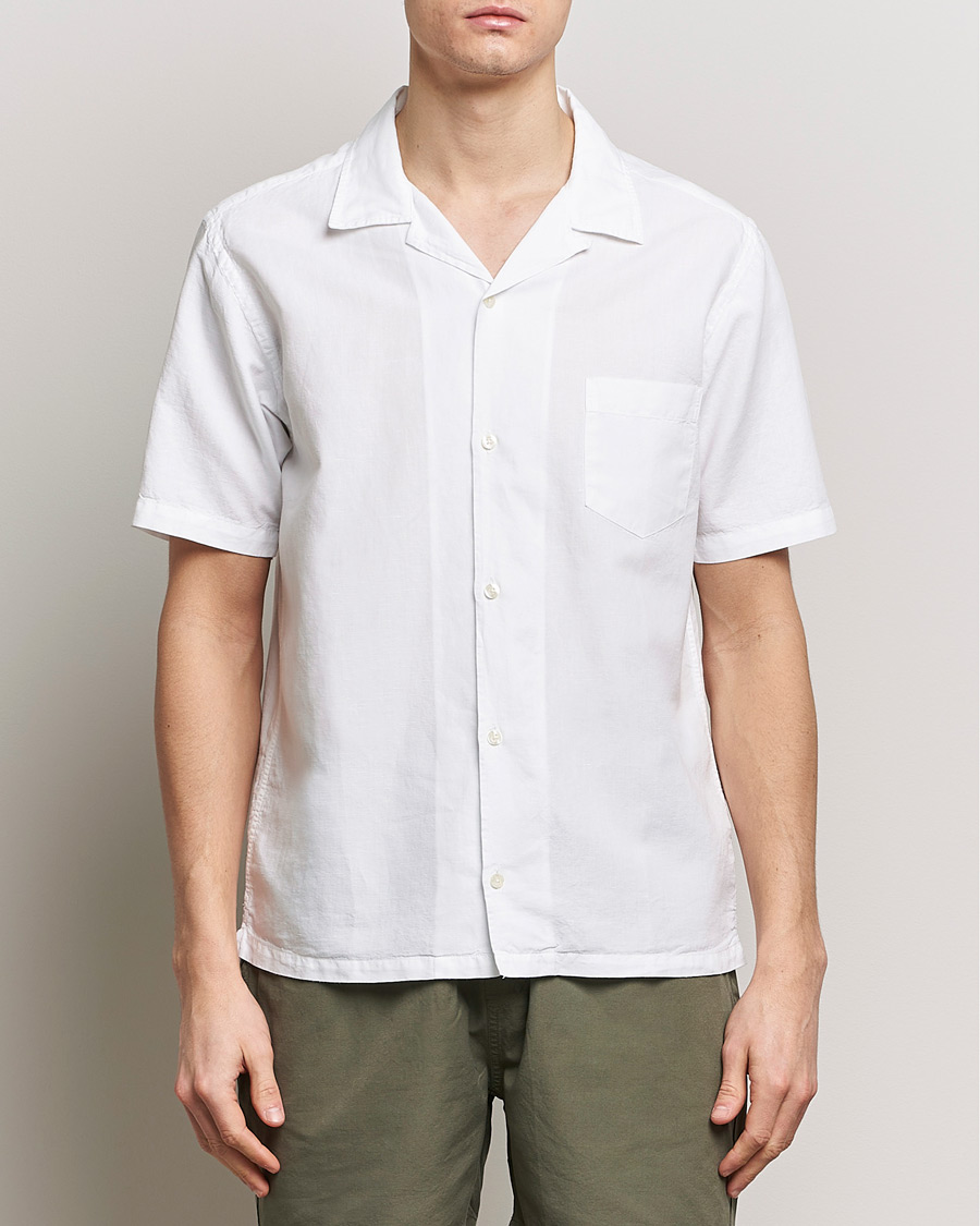 Herren | Neue Produktbilder | Colorful Standard | Cotton/Linen Short Sleeve Shirt Optical White