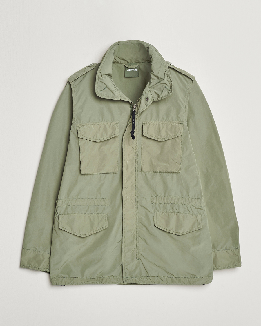 Herren | Jacken | Aspesi | Giubotto Garment Dyed Field Jacket Sage