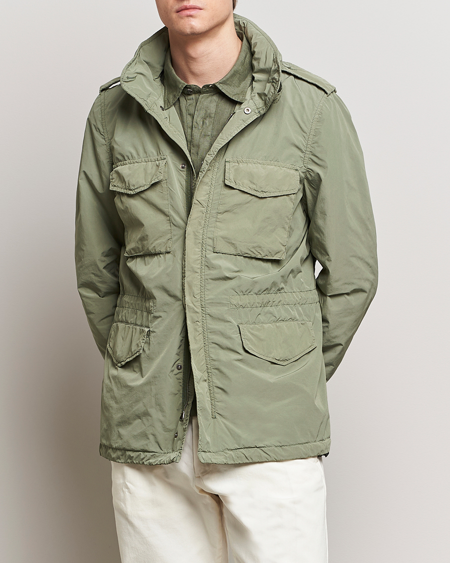 Herren | Frühlingsjacken | Aspesi | Giubotto Garment Dyed Field Jacket Sage
