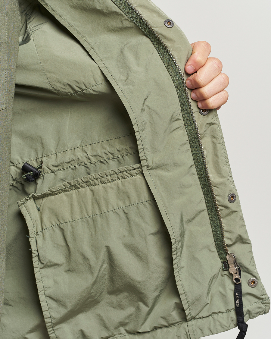 Herren | Jacken | Aspesi | Giubotto Garment Dyed Field Jacket Sage