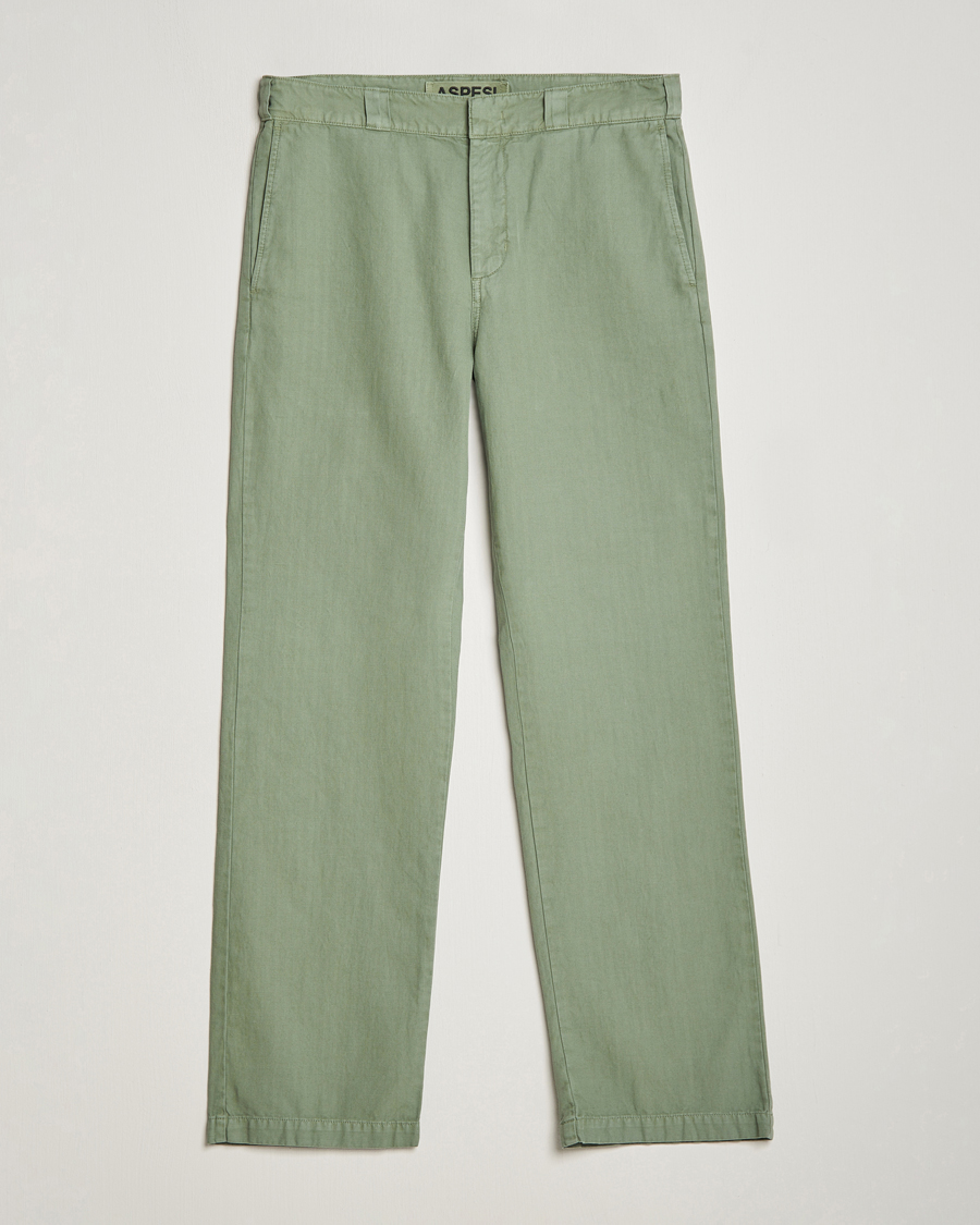 Herren | Hosen | Aspesi | Cotton Herringbone Pants Sage