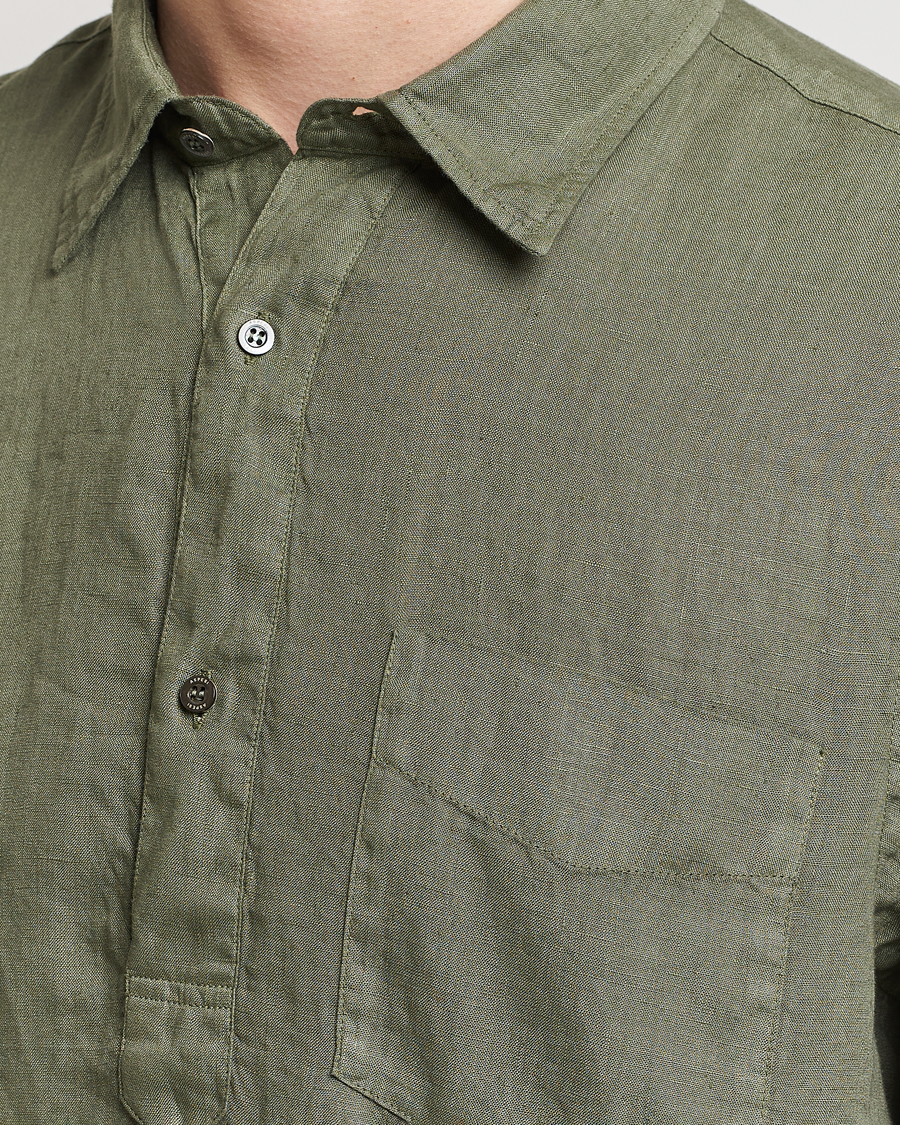 Herren | Hemden | Aspesi | Linen Popover Shirt Military