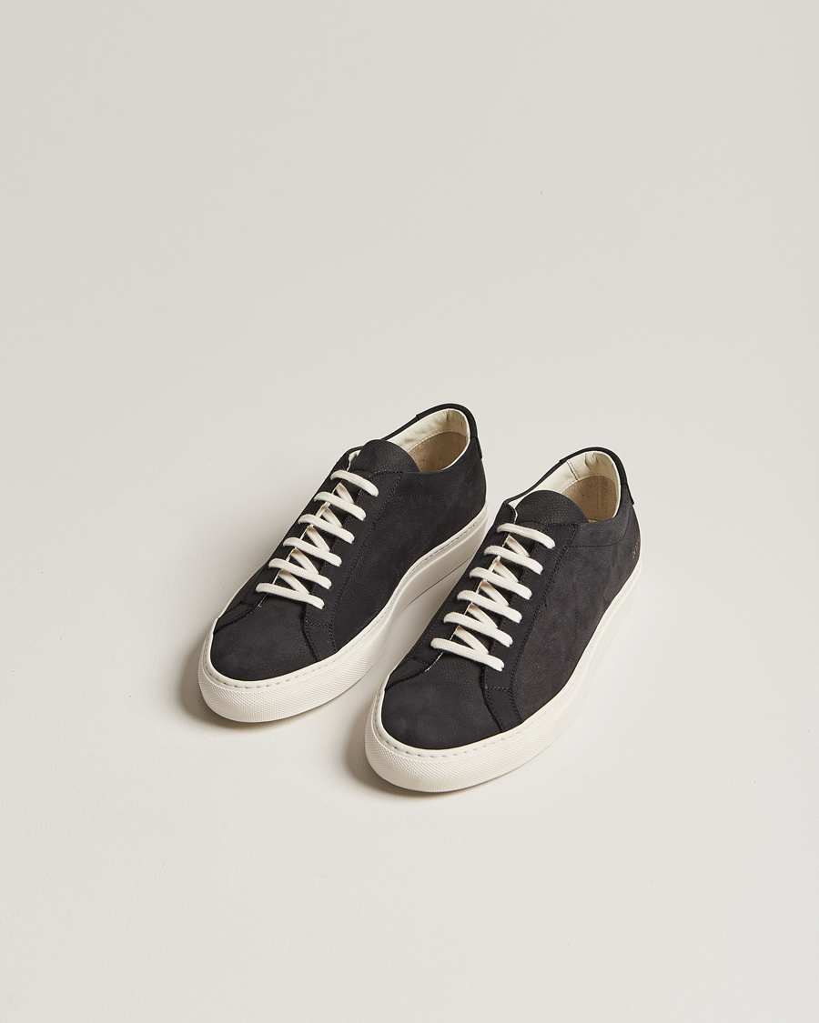 Herren | Common Projects Original Achilles Pebbled Nubuck Sneaker Black | Common Projects | Original Achilles Pebbled Nubuck Sneaker Black