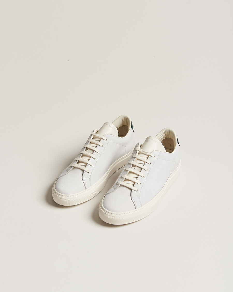 Herren | Common Projects | Common Projects | Retro Pebbled Nappa Leather Sneaker White/Green