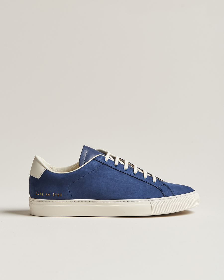 Herren | Common Projects Retro Pebbled Nappa Leather Sneaker Blue/White | Common Projects | Retro Pebbled Nappa Leather Sneaker Blue/White